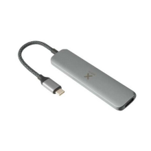 XTORM Worx Adapter USB-C Hub 4-in-1 (pleciony kabel) szary